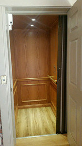 Elevator retrofitted into existing home